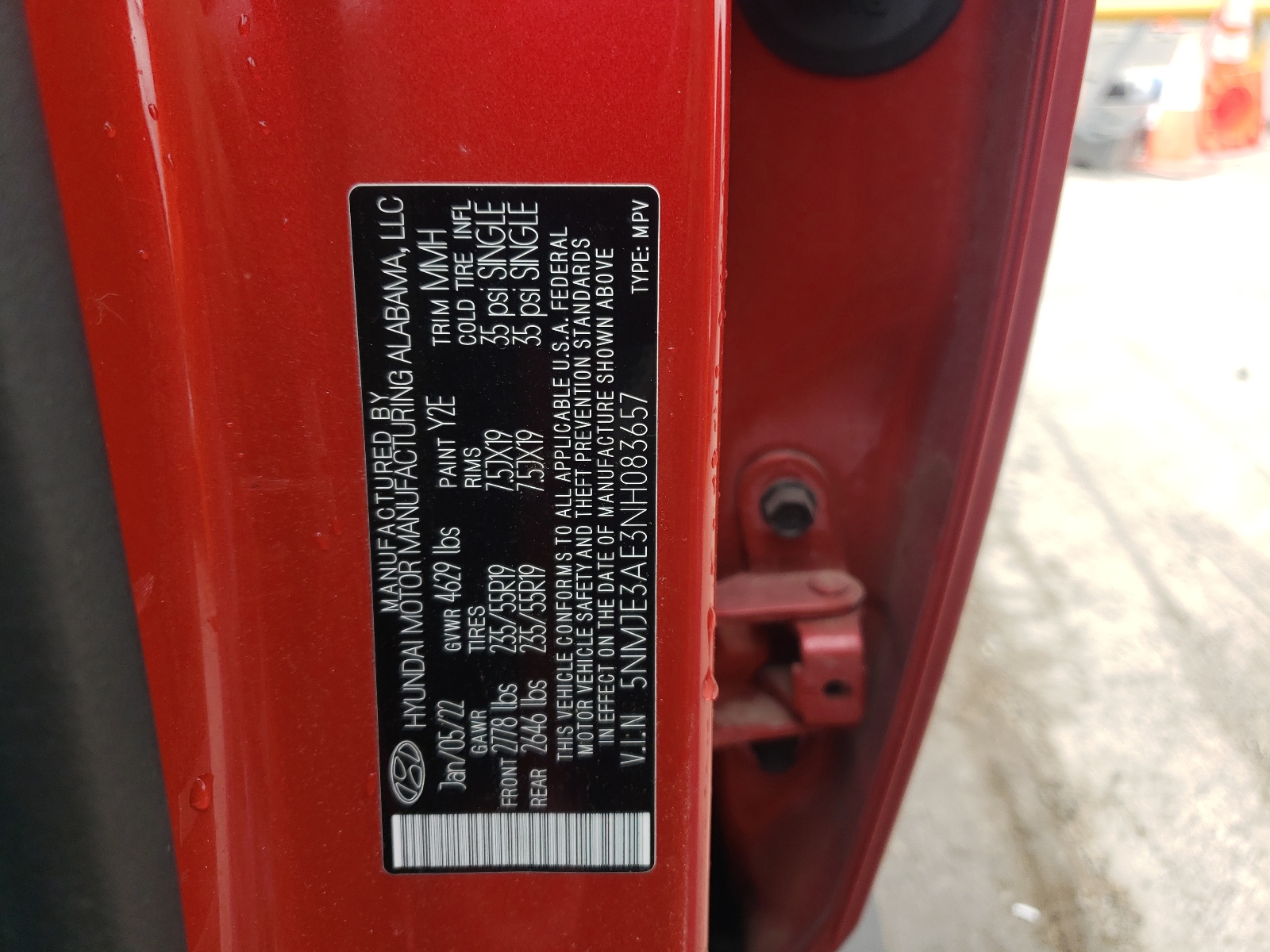 5NMJE3AE3NH083657 2022 Hyundai Tucson Limited