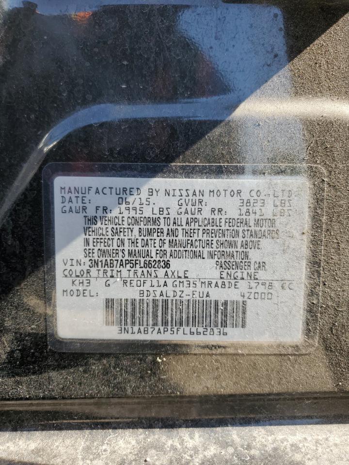 3N1AB7AP5FL662836 2015 Nissan Sentra S