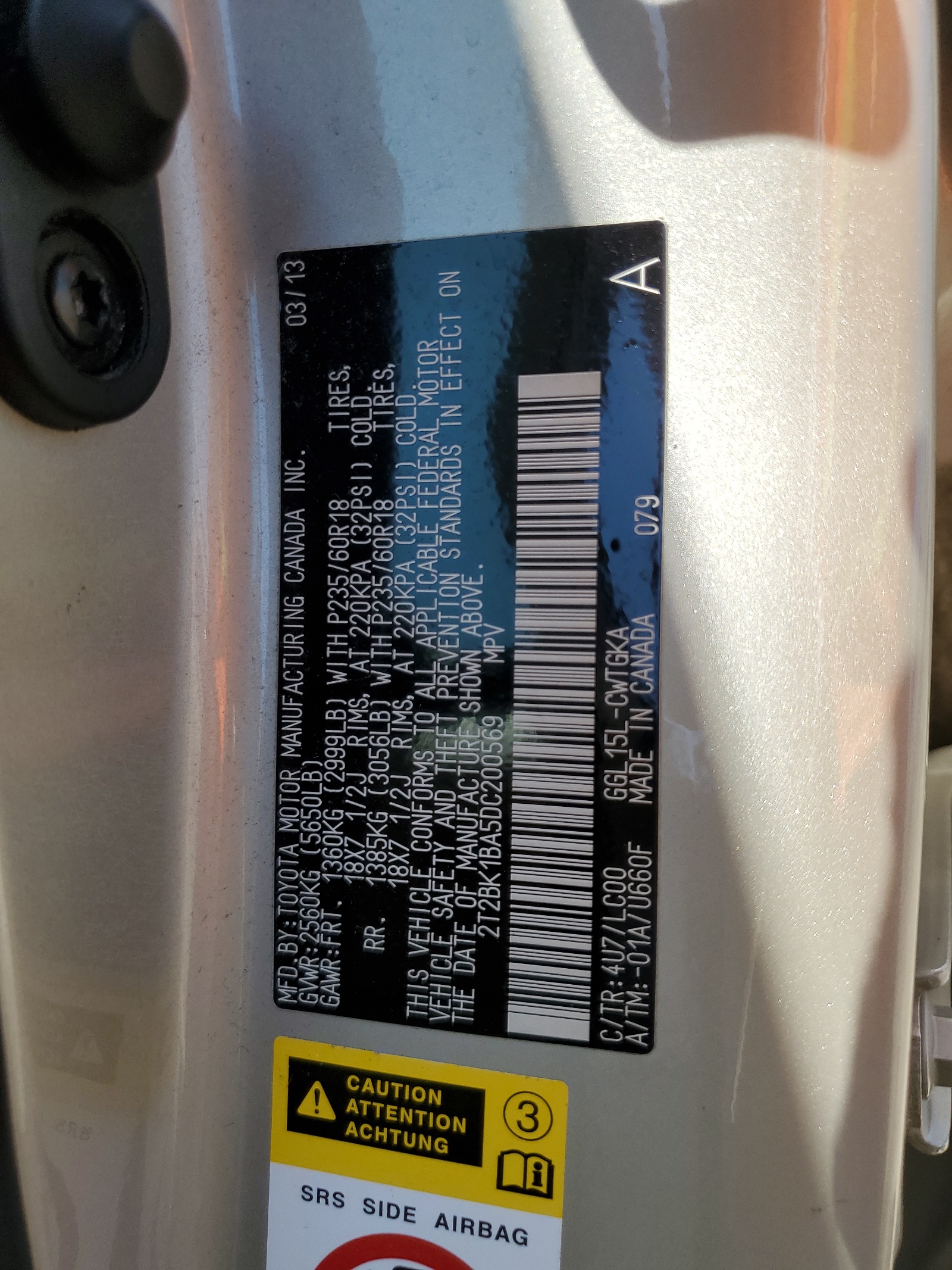 2T2BK1BA5DC200569 2013 Lexus Rx 350 Base