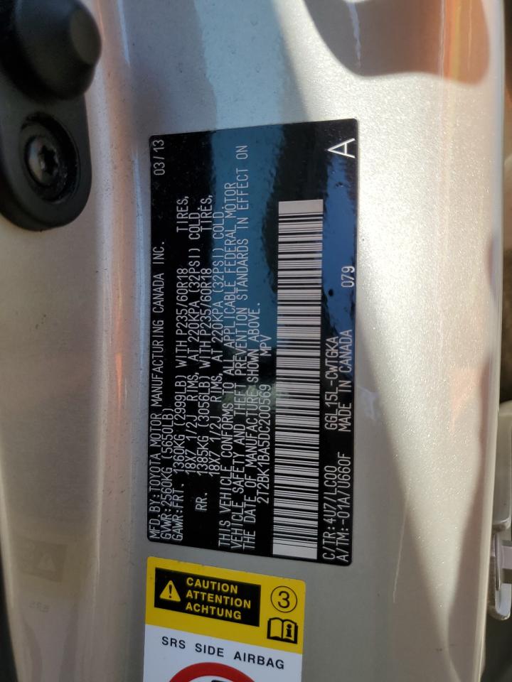 2013 Lexus Rx 350 Base VIN: 2T2BK1BA5DC200569 Lot: 61655854