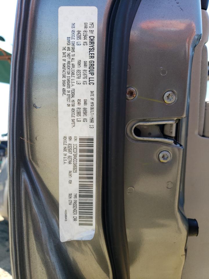 2013 Dodge Dart Sxt VIN: 1C3CDFBAXDD306829 Lot: 65661754