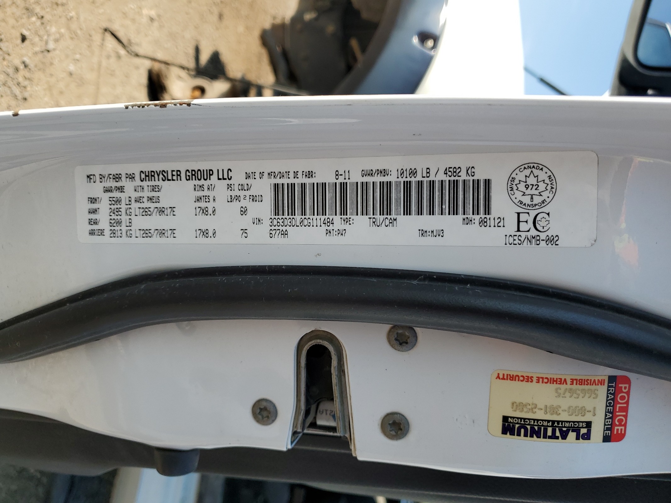 3C63D3DL0CG111484 2012 Dodge Ram 3500 Slt