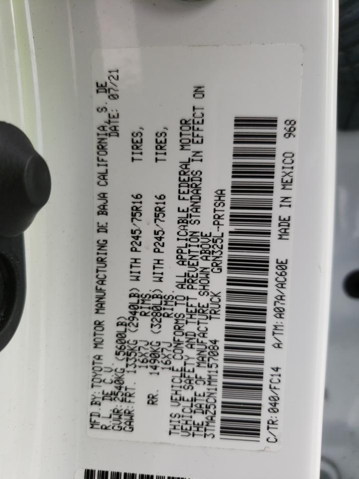 2021 Toyota Tacoma Double Cab VIN: 3TMAZ5CN1MM157084 Lot: 62803684