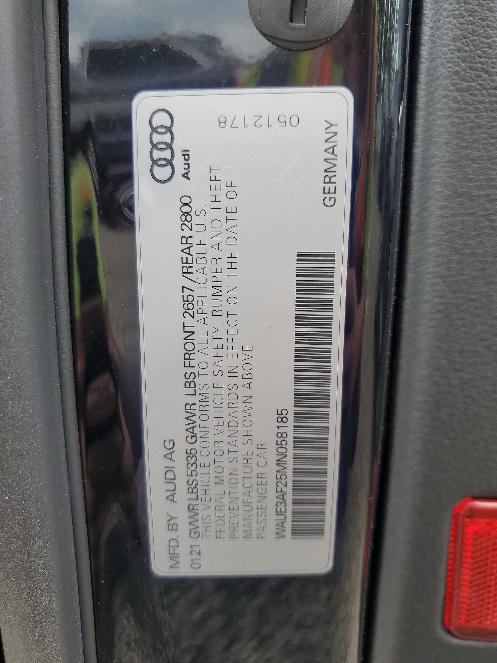 WAUE3AF25MN058185 2021 Audi A6 Premium Plus