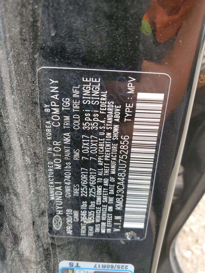 2018 Hyundai Tucson Sel VIN: KM8J3CA48JU752856 Lot: 65048334