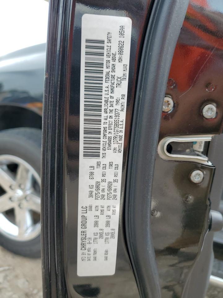 2011 Dodge Ram 1500 VIN: 1D7RV1GT5BS519377 Lot: 62796234