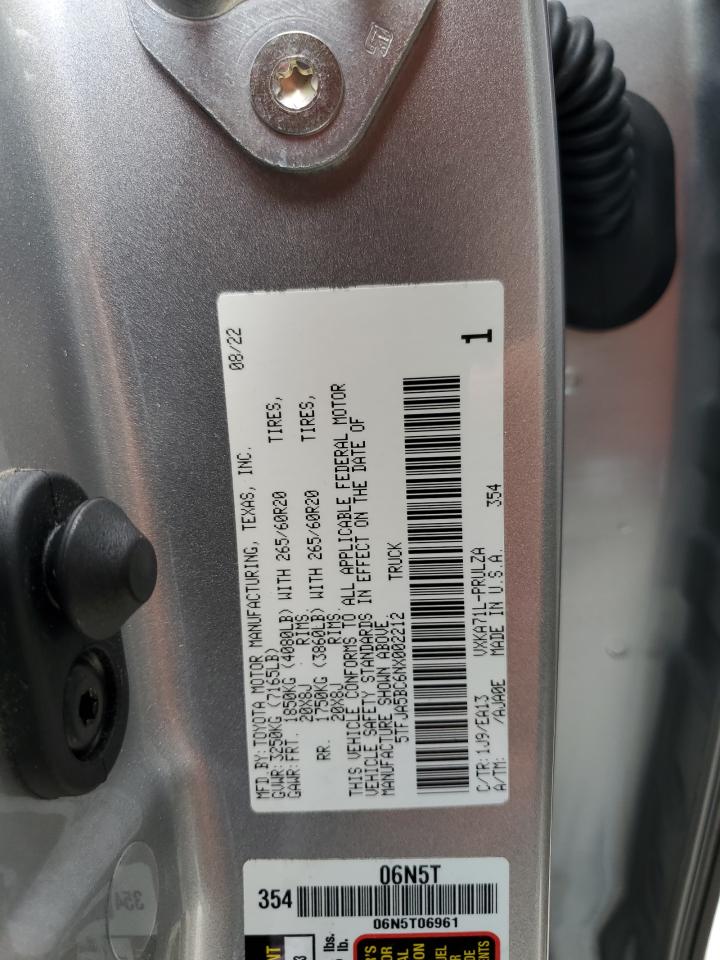 5TFJA5BC6NX002212 2022 Toyota Tundra Crewmax Limited