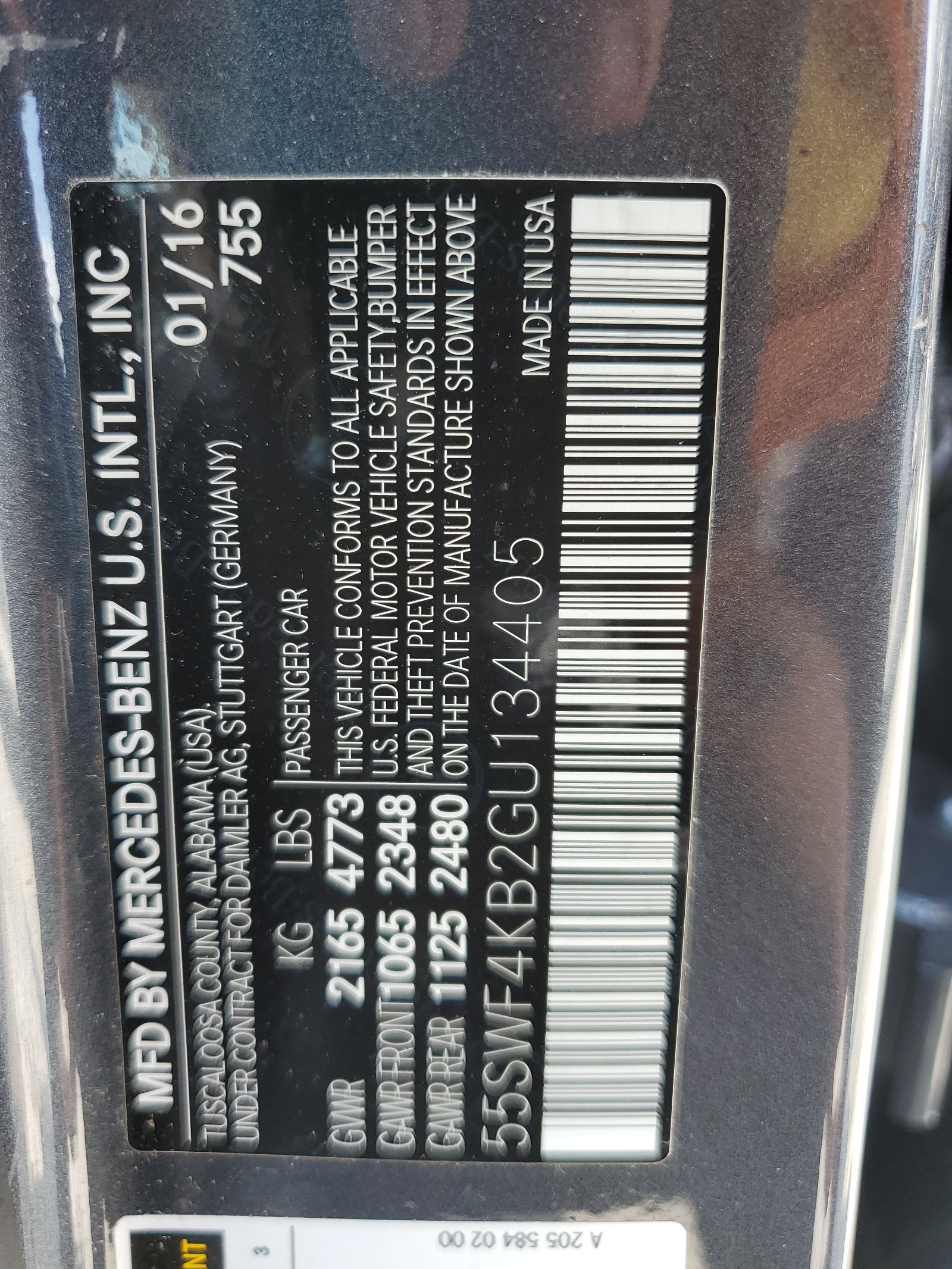 55SWF4KB2GU134405 2016 Mercedes-Benz C 300 4Matic