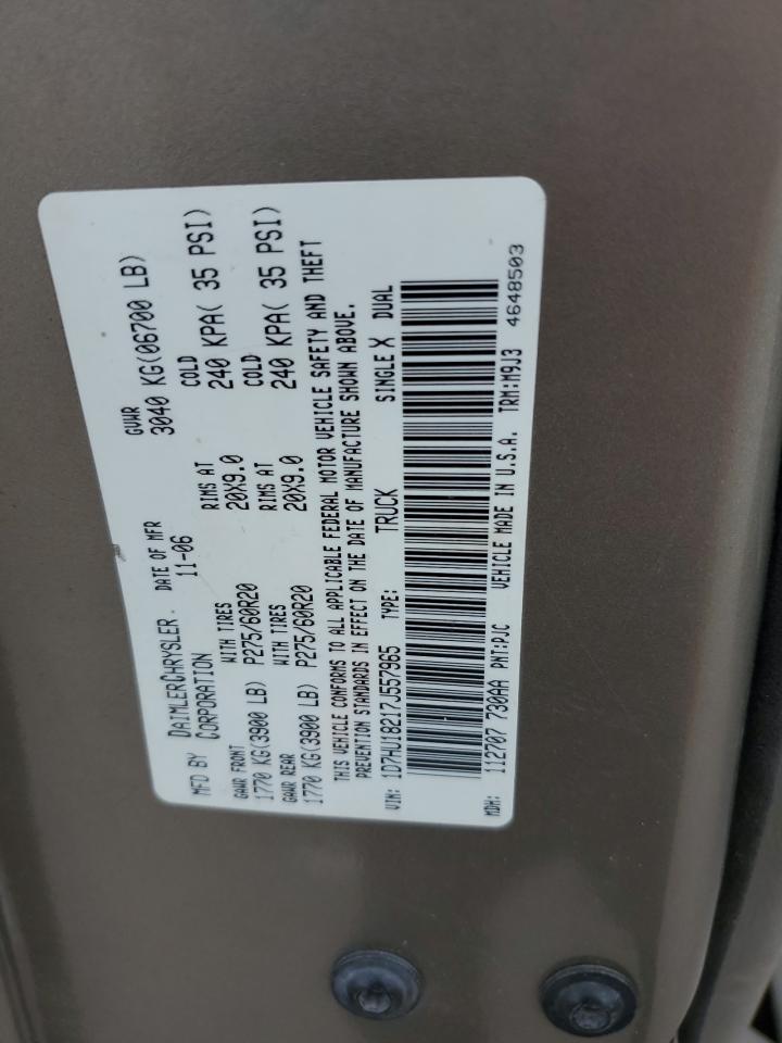 2007 Dodge Ram 1500 St VIN: 1D7HU18217J557965 Lot: 64227384