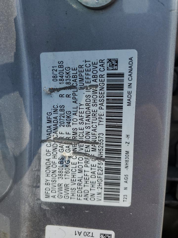 2HGFE2F59NH525573 2022 HONDA CIVIC - Image 13