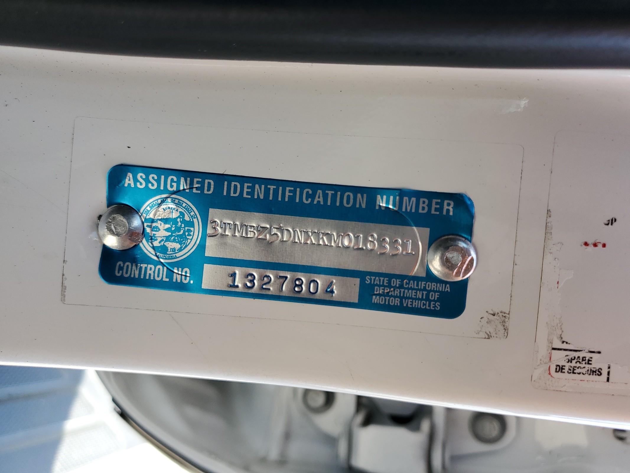 3TMBZ5DNXKM018331 2019 Toyota Tacoma Double Cab