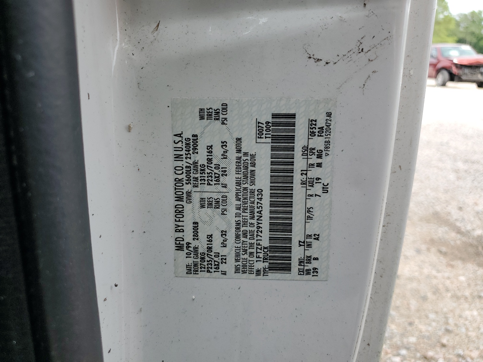 1FTZF1729YNA57430 2000 Ford F150