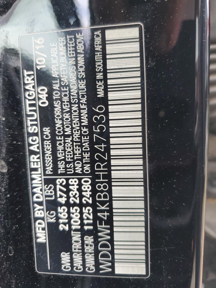 2017 Mercedes-Benz C 300 4Matic VIN: WDDWF4KB8HR247536 Lot: 60673024