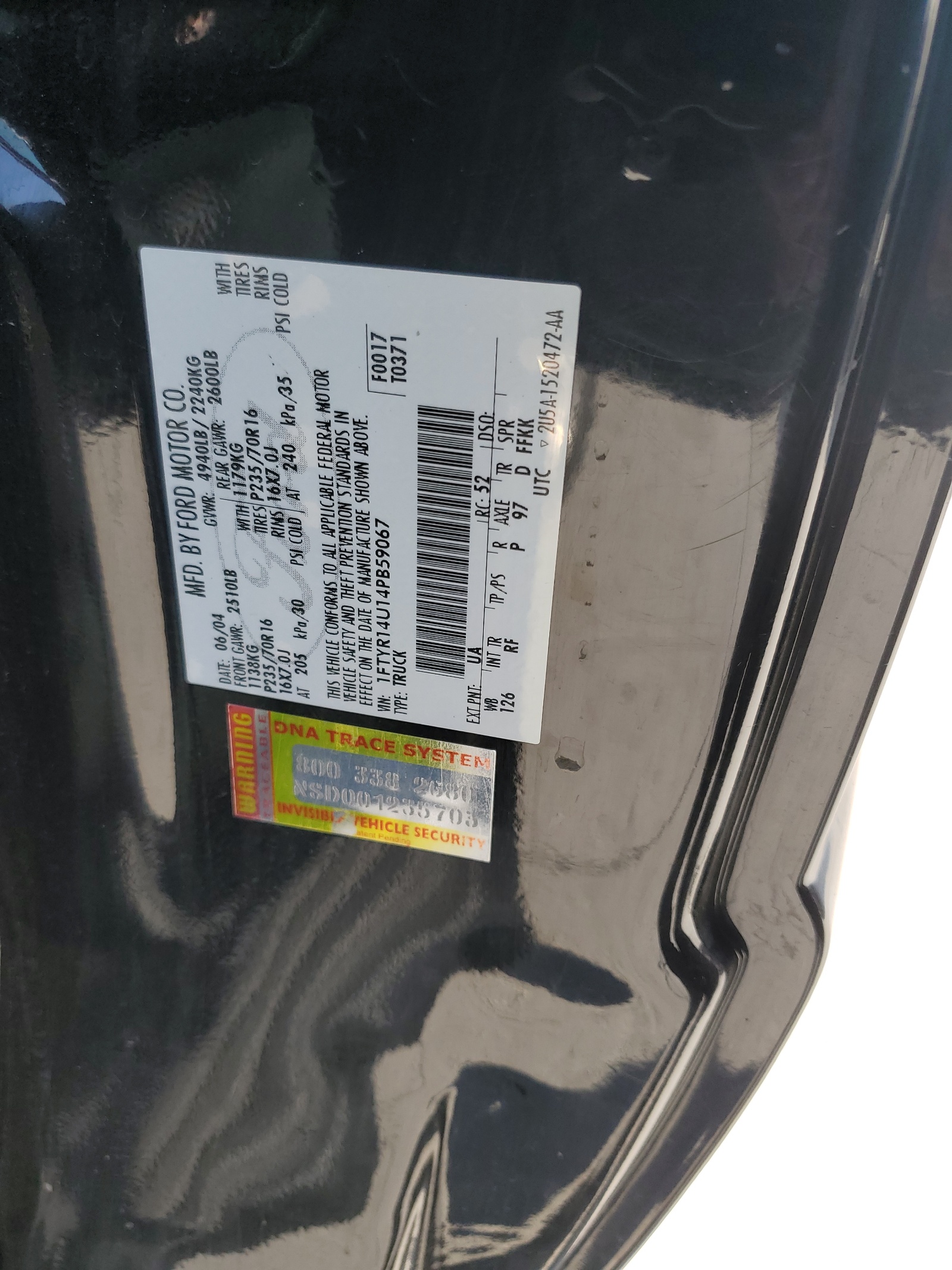 1FTYR14U14PB59067 2004 Ford Ranger Super Cab