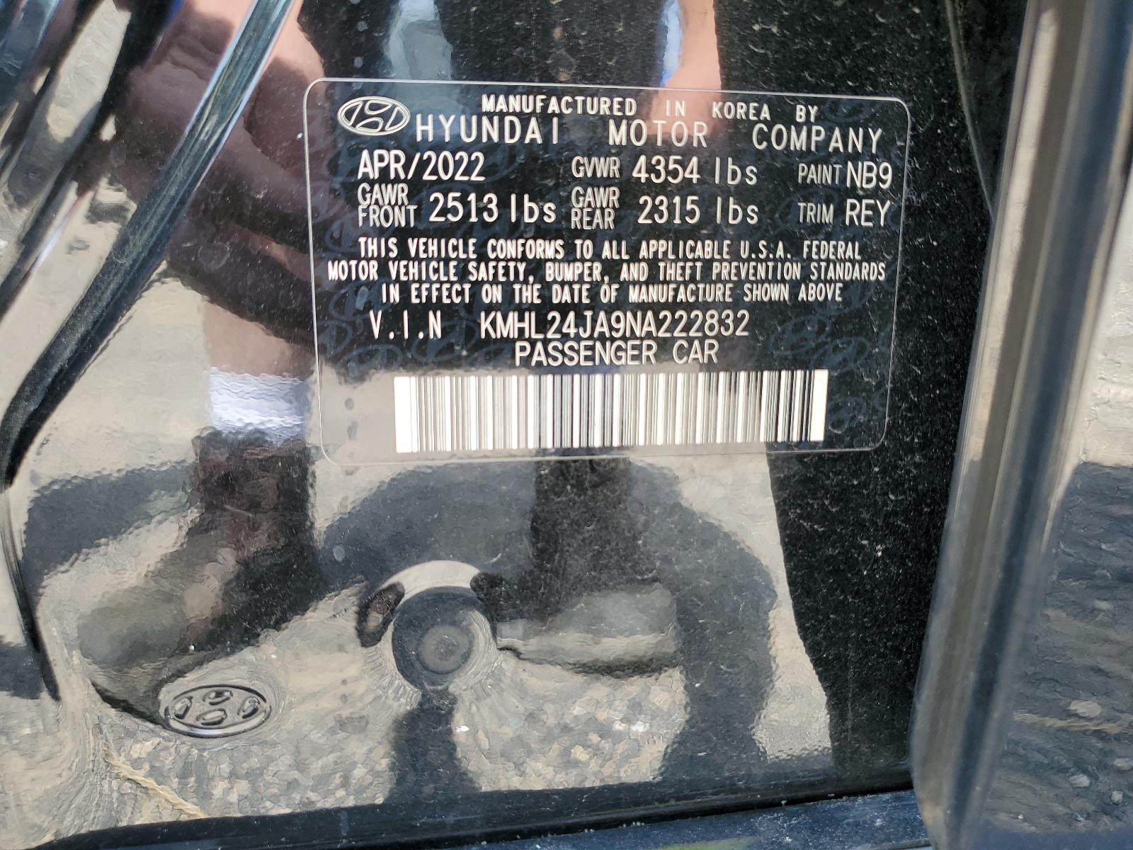 KMHL24JA9NA222832 2022 Hyundai Sonata Se