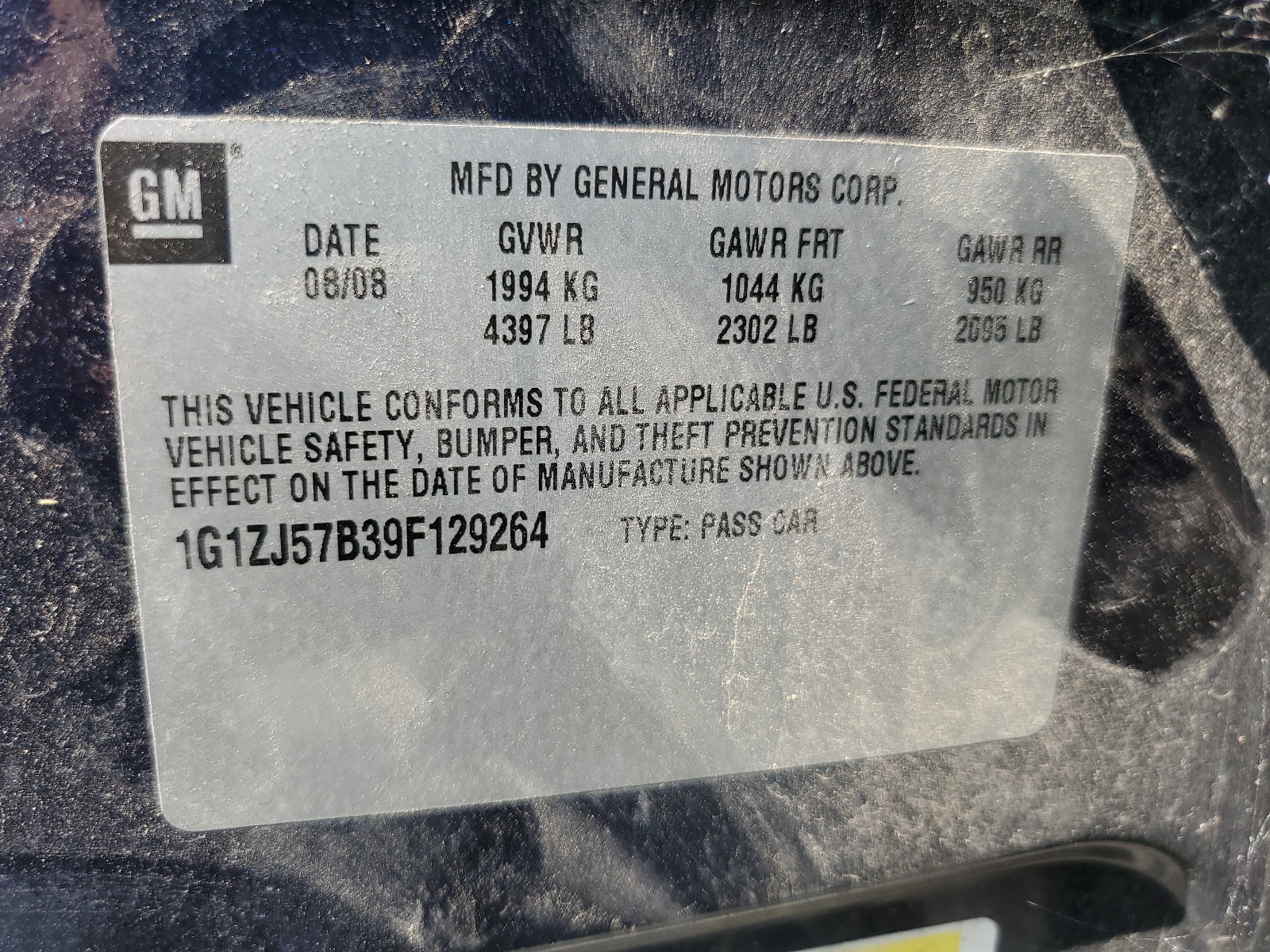 1G1ZJ57B39F129264 2009 Chevrolet Malibu 2Lt