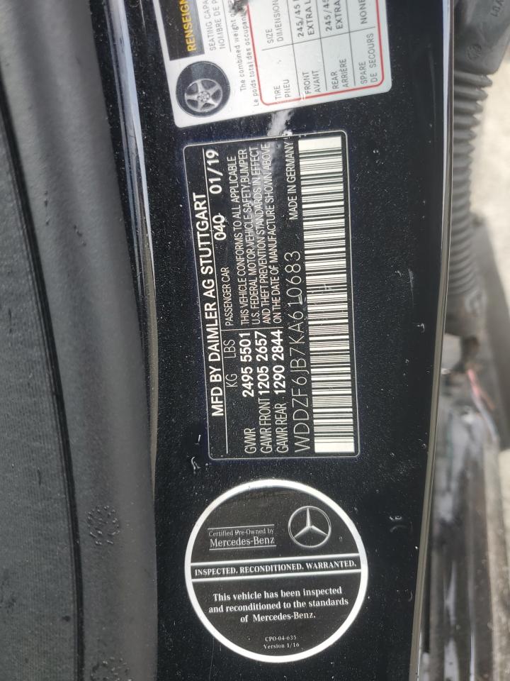 wddzf6jb7ka610683 WDDZF6JB7KA610683 2019 Mercedes-Benz E 450 4Matic