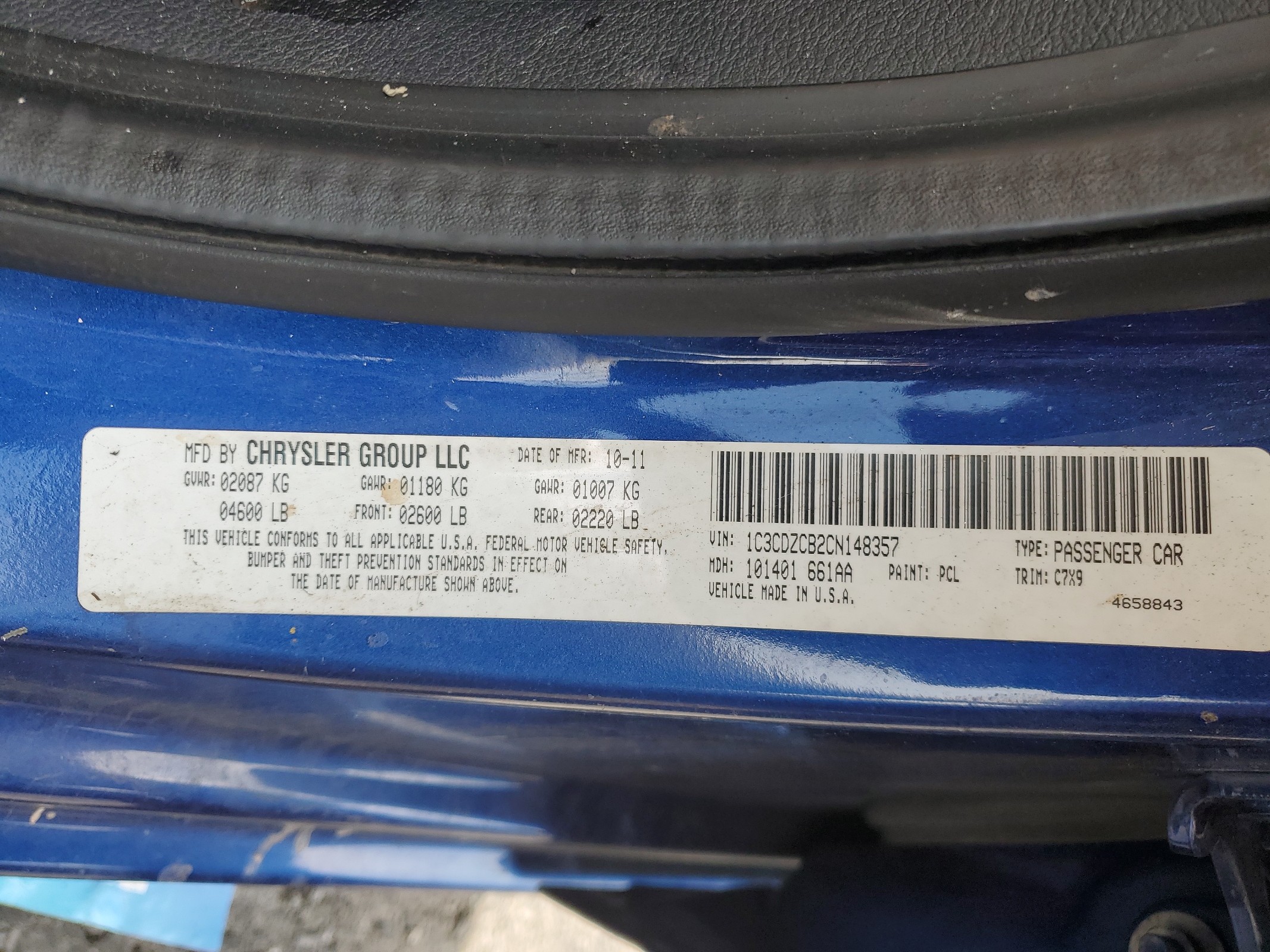 1C3CDZCB2CN148357 2012 Dodge Avenger Sxt