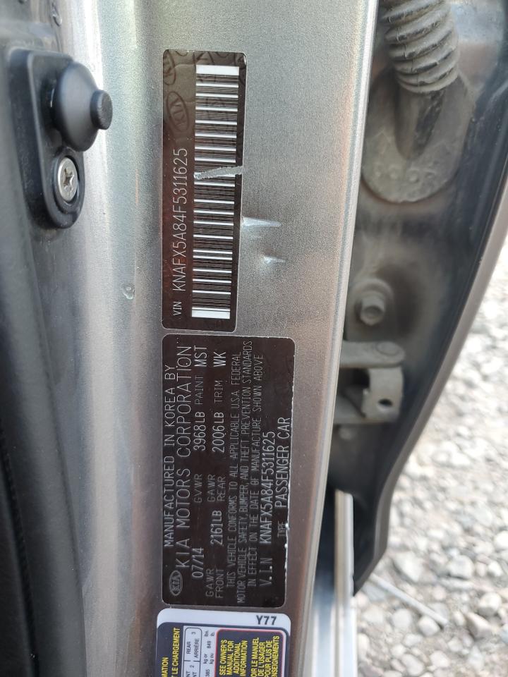 2015 Kia Forte Ex VIN: KNAFX5A84F5311625 Lot: 65045394