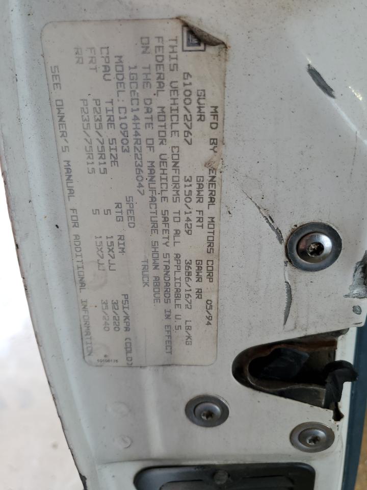 1994 Chevrolet Gmt-400 C1500 VIN: 1GCEC14H4RZ236047 Lot: 64445144