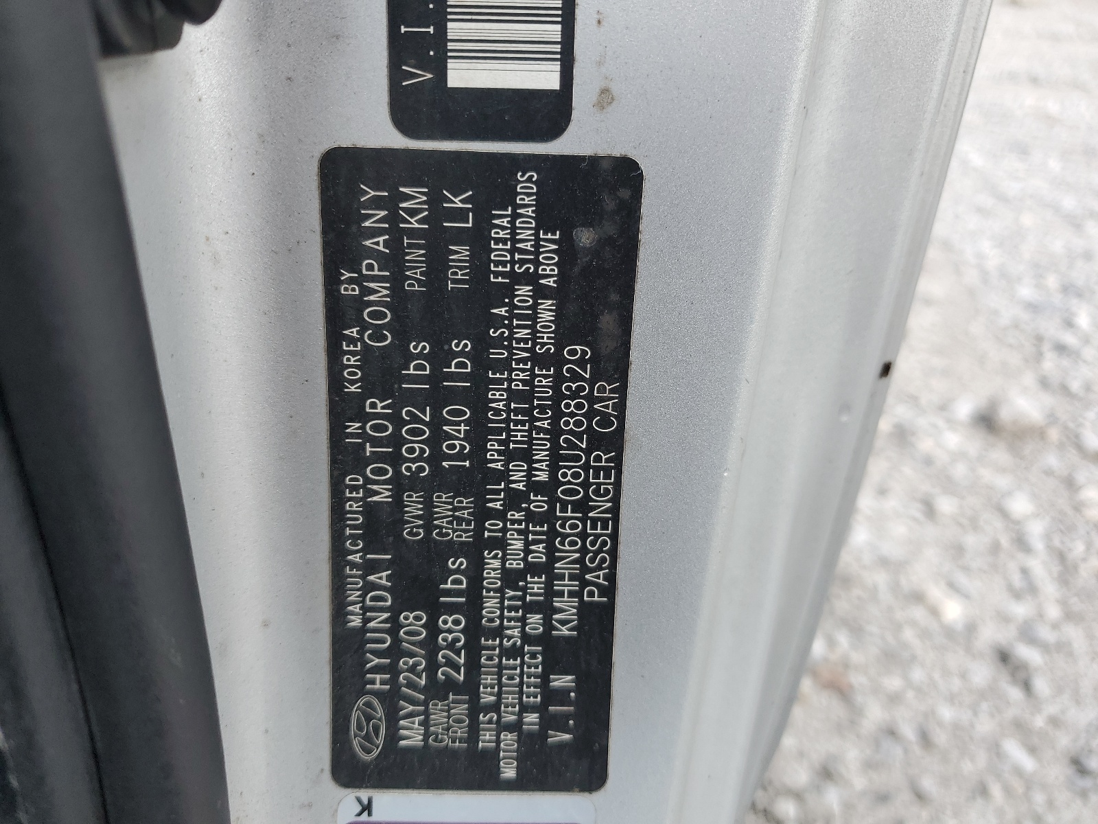 KMHHN66F08U288329 2008 Hyundai Tiburon Gt