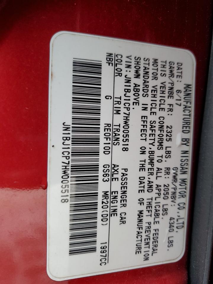 2017 Nissan Rogue Sport S VIN: JN1BJ1CP7HW005518 Lot: 65125724