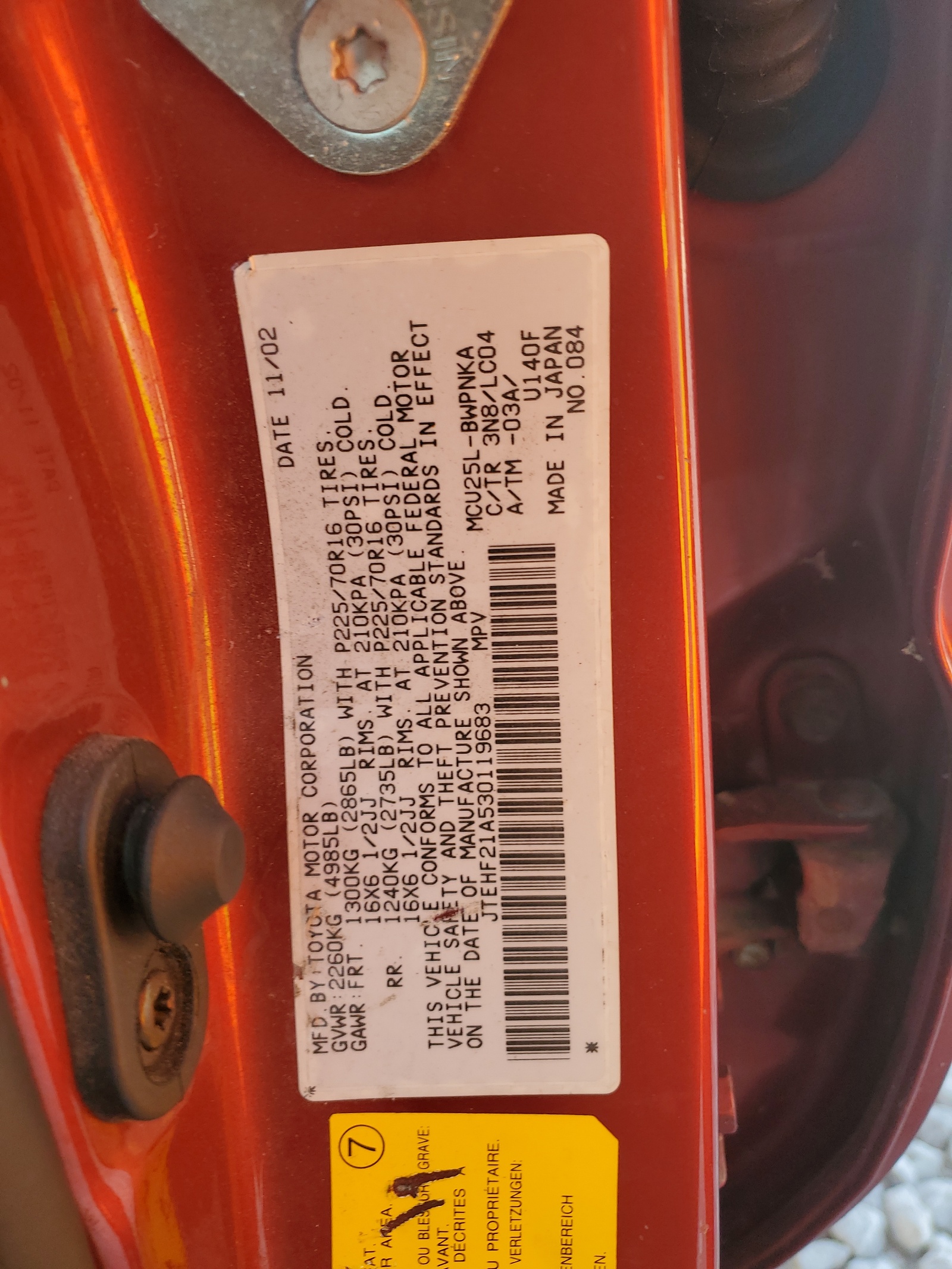 JTEHF21A530119683 2003 Toyota Highlander Limited