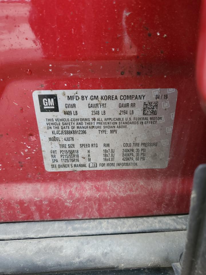 2019 Buick Encore Preferred VIN: KL4CJESB8KB912396 Lot: 64020464