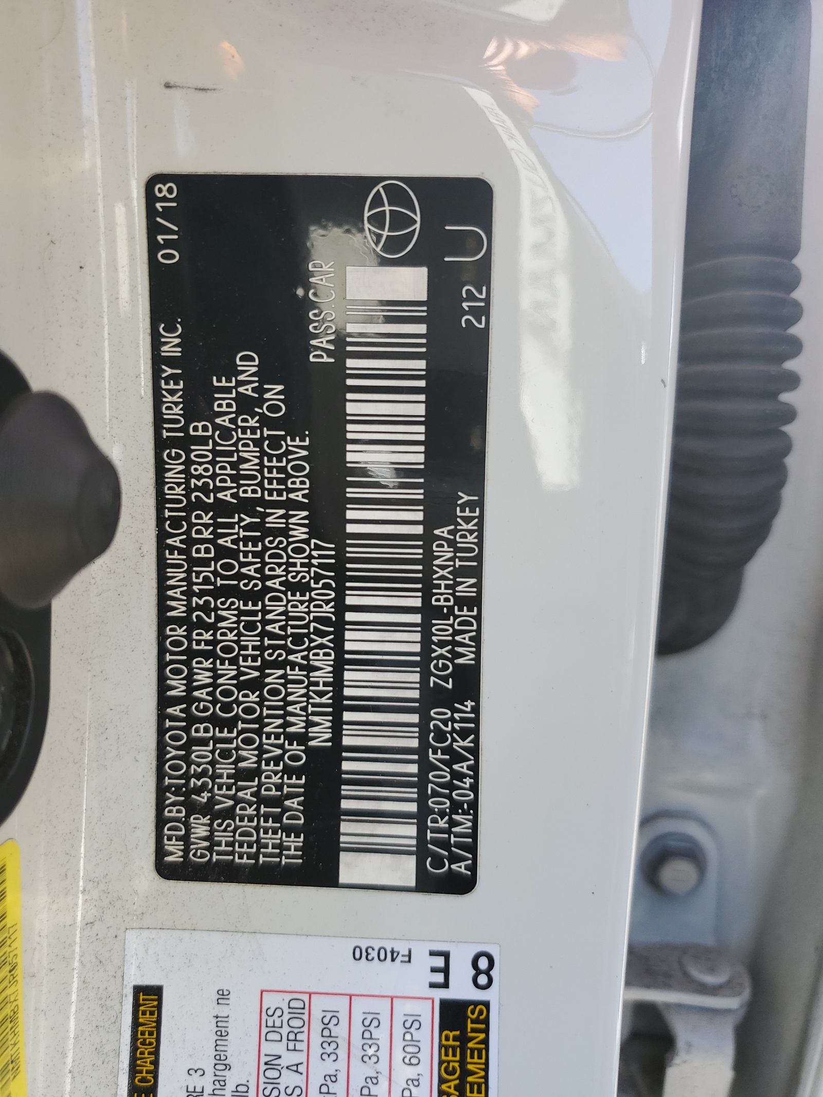 NMTKHMBX7JR057117 2018 Toyota C-Hr Xle