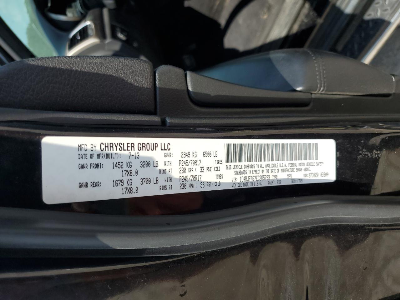 2014 Jeep Grand Cherokee Laredo VIN: 1C4RJFAG7EC265233 Lot: 62673134