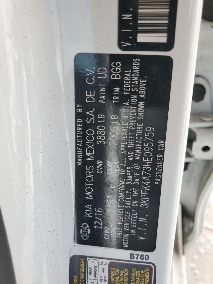 2017 Kia Forte Lx VIN: 3KPFK4A73HE095759 Lot: 64208404