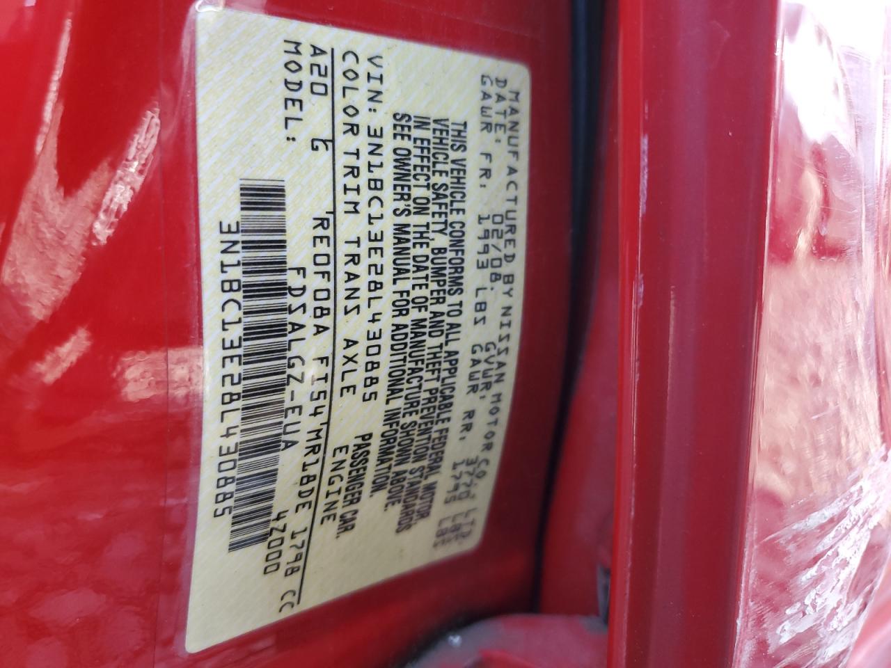 2008 Nissan Versa S VIN: 3N1BC13E28L430885 Lot: 65687825