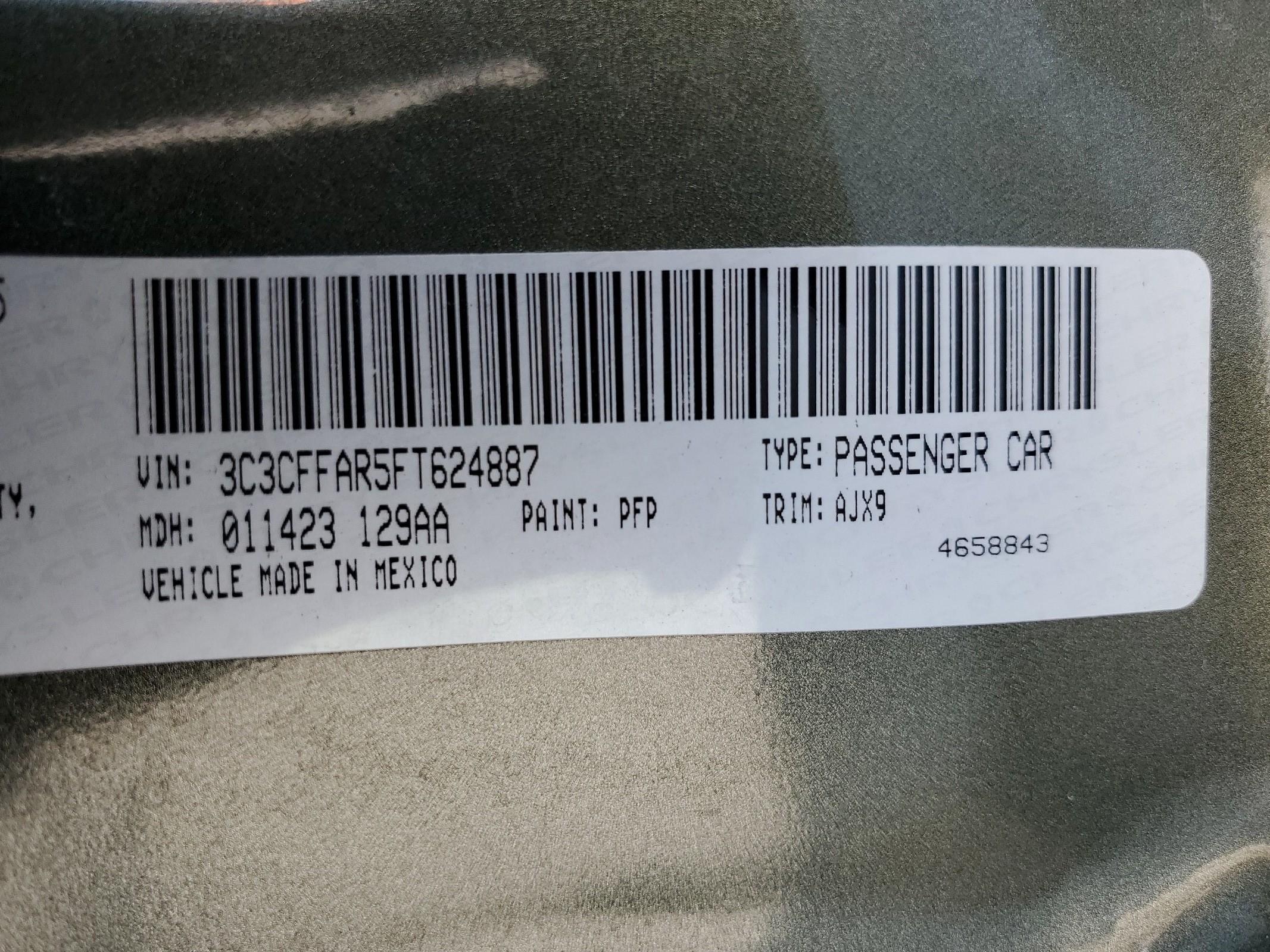 3C3CFFAR5FT624887 2015 Fiat 500 Pop