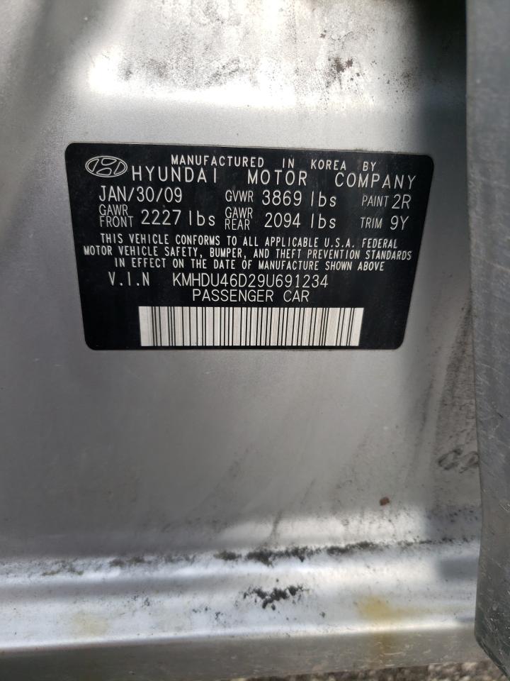 2009 Hyundai Elantra Gls VIN: KMHDU46D29U691234 Lot: 64283024