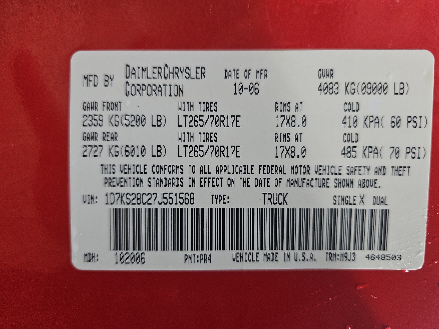 1D7KS28C27J551568 2007 Dodge Ram 2500 St