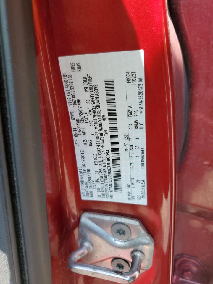 2014 Ford Escape Se VIN: 1FMCU9G93EUD80084 Lot: 64700514