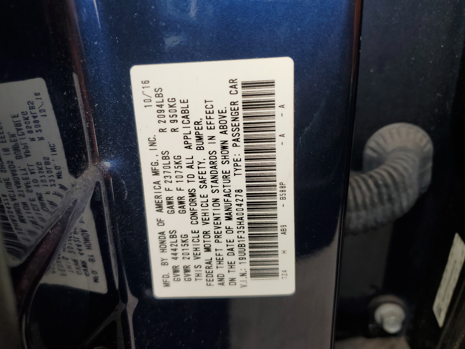 19UUB1F35HA004278 2017 Acura Tlx