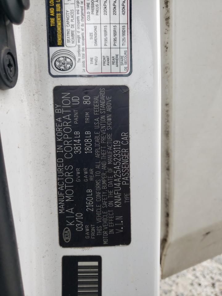 2010 Kia Forte Ex VIN: KNAFU4A25A5233119 Lot: 64930124