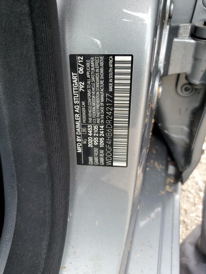 2013 Mercedes-Benz C 250 VIN: WDDGF4HB6DR242177 Lot: 62809024