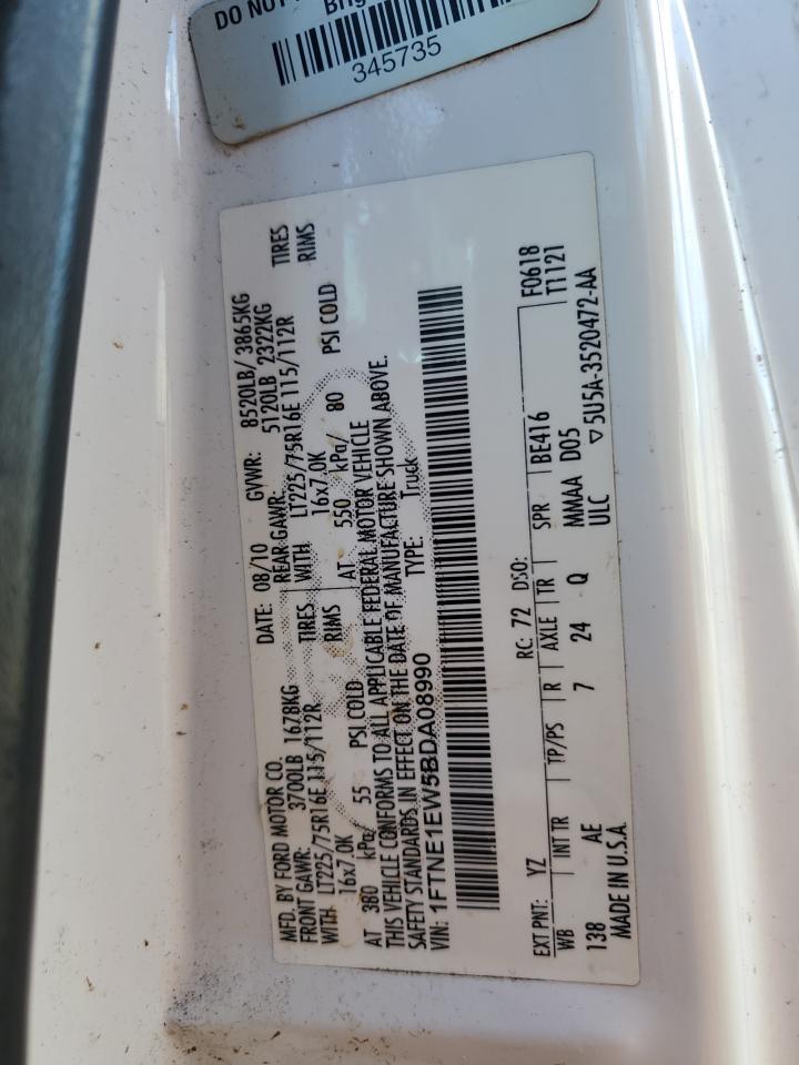 2011 Ford Econoline E150 Van VIN: 1FTNE1EW5BDA08990 Lot: 64039374