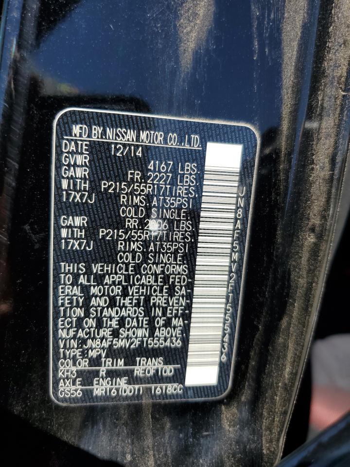 2015 Nissan Juke S VIN: JN8AF5MV2FT555436 Lot: 62291084