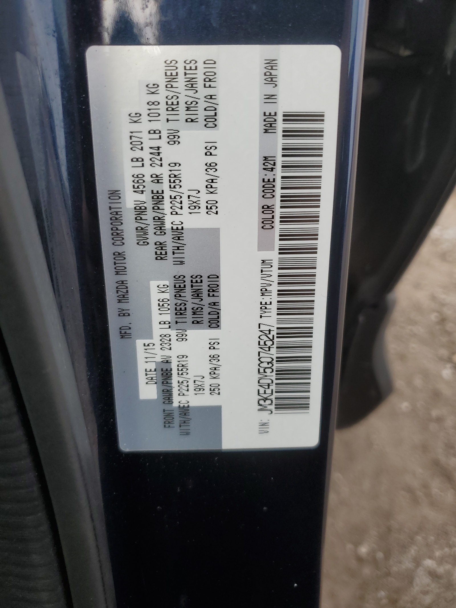 JM3KE4DY5G0745247 2016 Mazda Cx-5 Gt