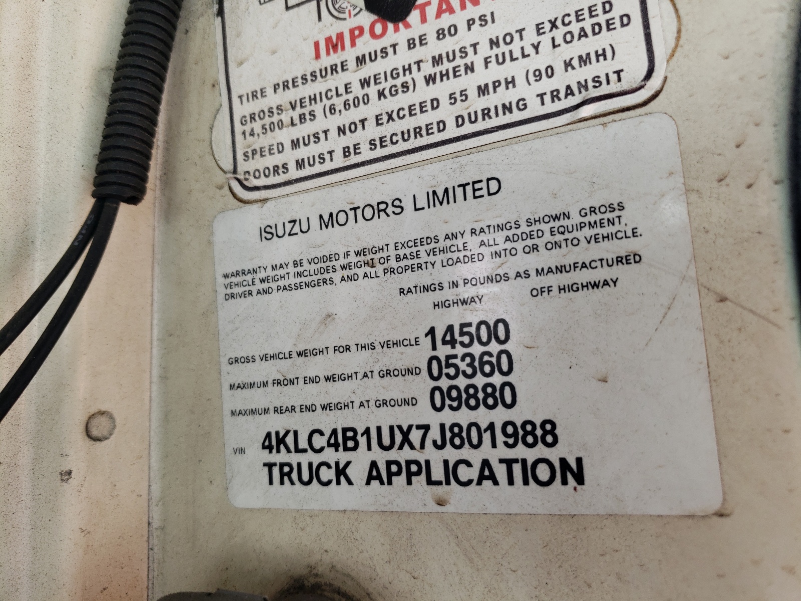 4KLC4B1UX7J801988 2007 Isuzu Npr