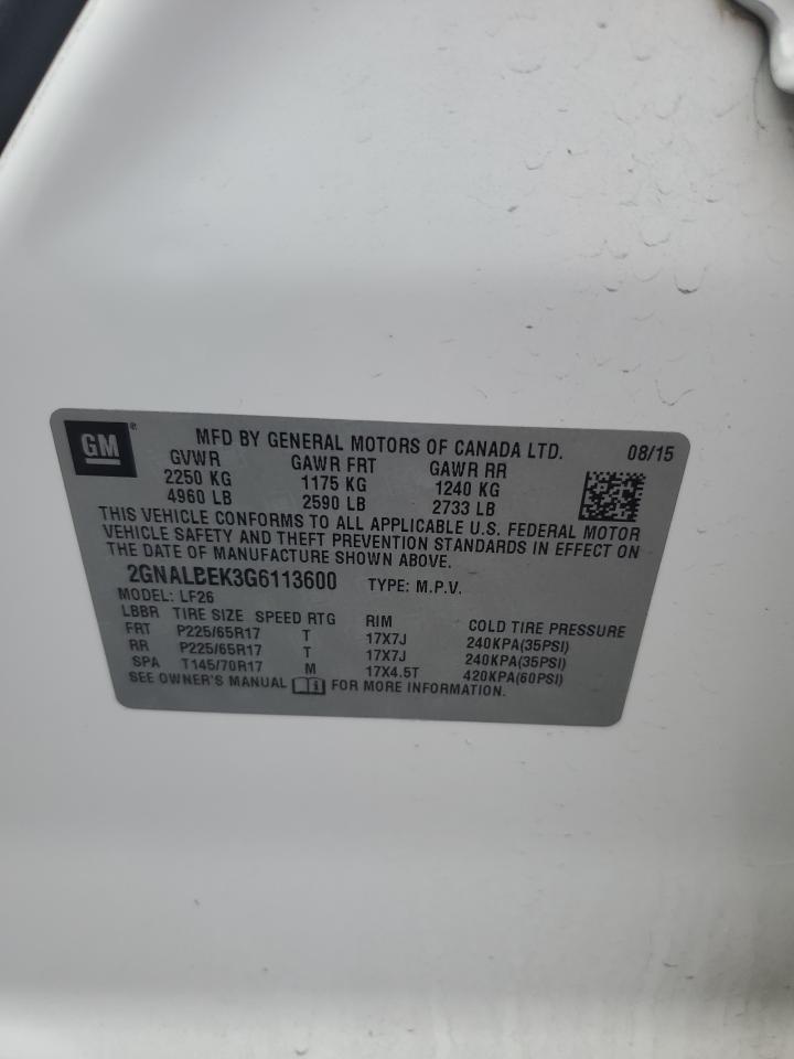 2GNALBEK3G6113600 2016 CHEVROLET EQUINOX - Image 13