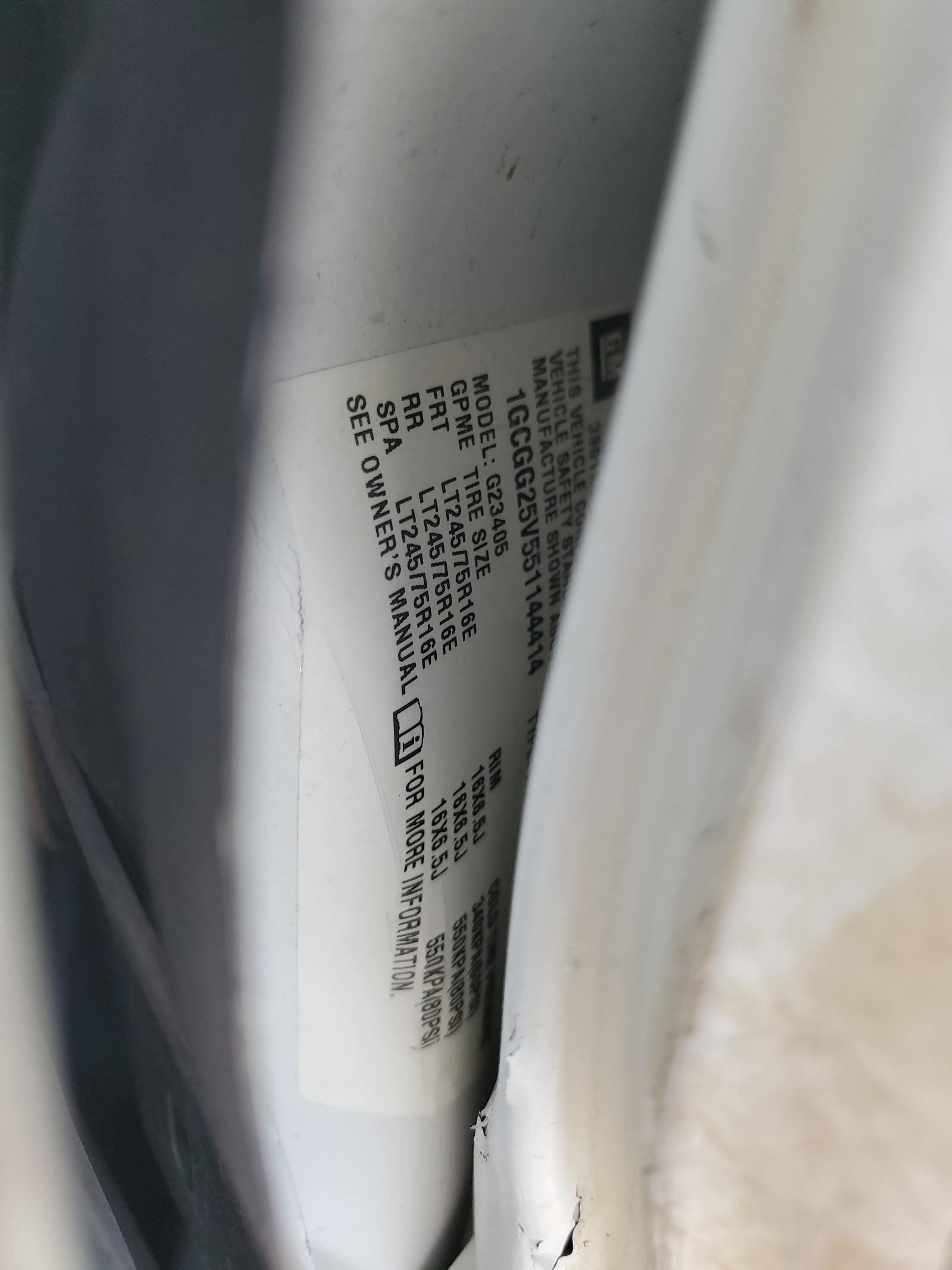 1GCGG25V551144414 2005 Chevrolet Express G2500