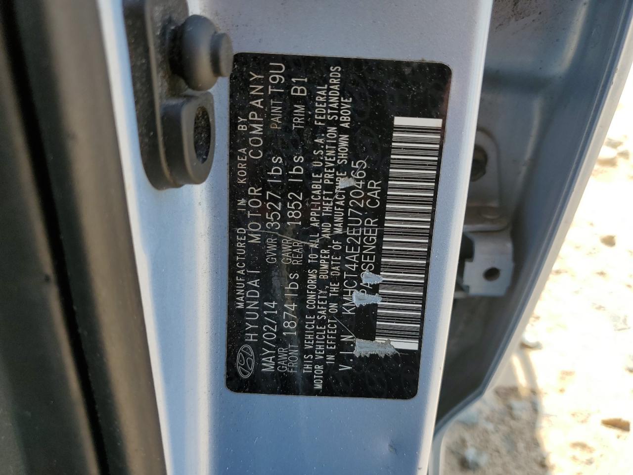 2014 Hyundai Accent Gls VIN: KMHCT4AE2EU720465 Lot: 62594294