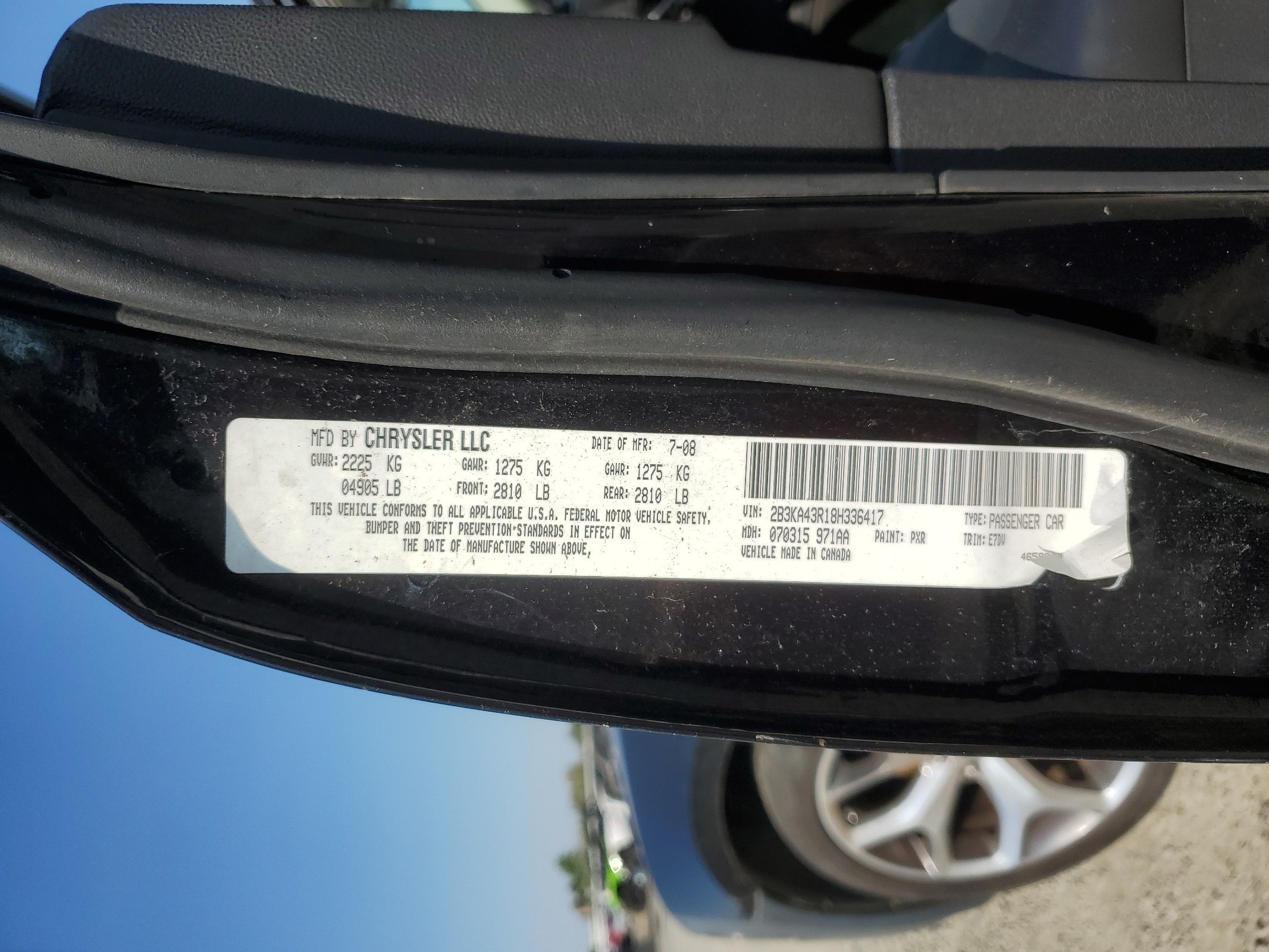 2B3KA43R18H336417 2008 Dodge Charger