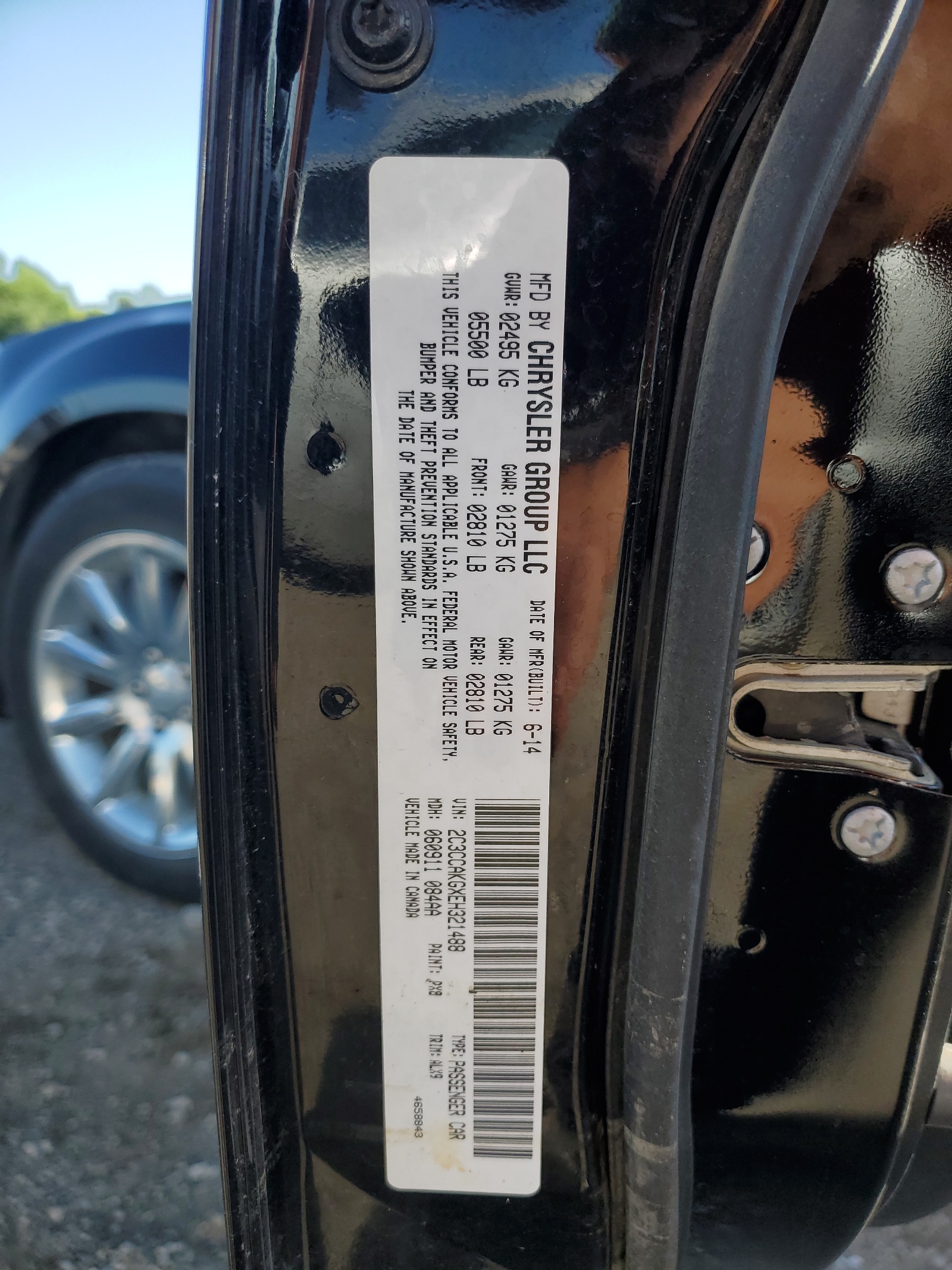 2C3CCAKGXEH321488 2014 Chrysler 300C