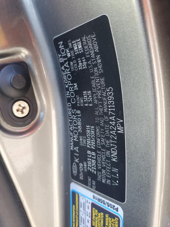 2010 Kia Soul + VIN: KNDJT2A24A7113935 Lot: 61489814