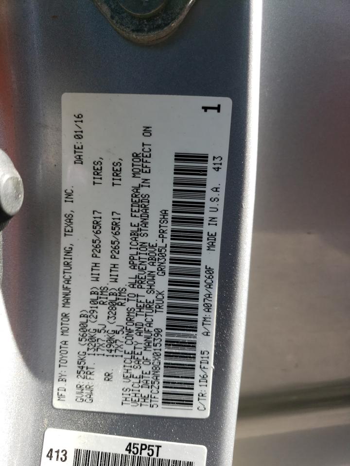 2016 Toyota Tacoma Double Cab VIN: 5TFCZ5AN8GX015390 Lot: 65199464